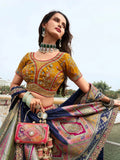 Elegant Multi-Color Silk  Embroidered Lehenga Choli Set - women's fashion mart