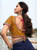 Elegant Multi-Color Silk  Embroidered Lehenga Choli Set - women's fashion mart