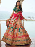 Elegant Embroidered Multi-Color Silk  Lehenga Choli Set - women's fashion mart