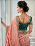Pleasing Multi-color Banarasi Silk Bridal Lehenga Choli Set - women's fashion mart