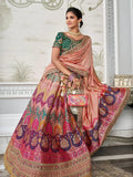 Pleasing Multi-color Banarasi Silk Bridal Lehenga Choli Set - women's fashion mart