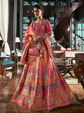 Heavenly Embroidered Banarasi Silk Bridal Lehenga Choli Set - women's fashion mart
