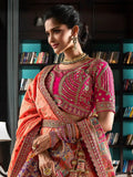 Heavenly Embroidered Banarasi Silk Bridal Lehenga Choli Set - women's fashion mart