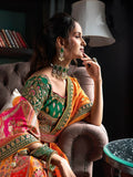 Luxurious Banarasi Silk Embroidered Bridal Lehenga Choli Set - women's fashion mart