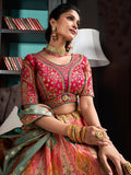 Formidable Multi-color Banarasi Silk Bridal Lehenga Choli Set - women's fashion mart