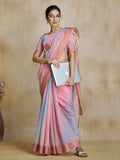 Lustrous Light pink Silk Digital Printed Fancy Saree - women's fashion mart