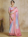 Lustrous Light pink Silk Digital Printed Fancy Saree - women's fashion mart