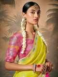 Designer Bright Green Paithani Banarasi Silk Saree with Floral Motifs - women's fashion mart