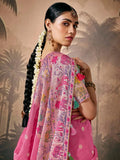 Peerless Pink Paithani Banarasi Silk Saree with Floral Motifs - women's fashion mart