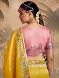 Marvelous Yellow Paithani Banarasi Silk Saree with Floral Motifs - women's fashion mart