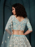 Formidable Firozi Embroidered Bridal Lehenga Choli - women's fashion mart