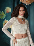 Outstanding Off-White Embroidered Bridal Lehenga Choli - women's fashion mart