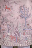 Designer Peach Viscose Silk fancy kurtas for men
