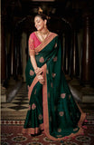 Royal Vichitra Silk Saree -Silk Saree GREEN women's fashion mart