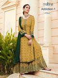 Faux Georgette Suit -Designer Suit White women's fashion mart