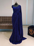 Designer Full Sequence Work Premium Georgette Saree  women's fashion mart