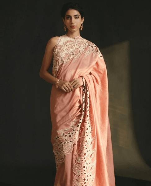 cut work with embroidery work saree -Silk Saree Default Title women's fashion mart
