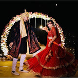 bridal wear heavy sequence work red lehenga choli -Lehenga Choli Default Title women's fashion mart