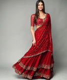 bridal wear heavy sequence work red lehenga choli -Lehenga Choli Default Title women's fashion mart