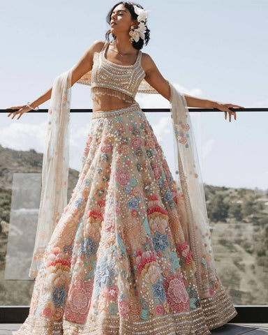 bridal wear heavy work lehenga choli -Lehenga Choli Default Title women's fashion mart
