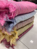 ready to wear saree with feathers -fancy silk ROSE PINK women's fashion mart