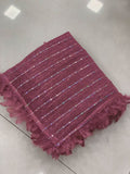 ready to wear saree with feathers -fancy silk MAGENTA women's fashion mart