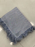 ready to wear saree with feathers -fancy silk GREY women's fashion mart