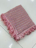 ready to wear saree with feathers -fancy silk ROSE PINK women's fashion mart