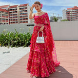 Ready to wear lehenga saree -Georgette Saree Default Title women's fashion mart