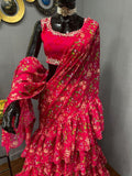 Ready to wear lehenga saree -Georgette Saree Default Title women's fashion mart