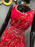 Ready to wear lehenga saree -Georgette Saree Default Title women's fashion mart