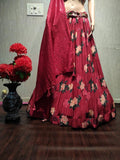 digital print embroidered lehenga choli -Lehenga Choli Default Title women's fashion mart