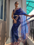 1 min Ready to wear organza saree -Organza Saree Default Title women's fashion mart