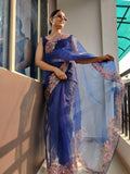 1 min Ready to wear organza saree -Organza Saree Default Title women's fashion mart