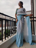 1 min ready to wear digital print saree -Silk Saree Default Title women's fashion mart