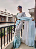 1 min ready to wear digital print saree -Silk Saree Default Title women's fashion mart
