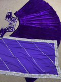 Blue heavy viscos velvet lehenga choli -Lehenga Choli Default Title women's fashion mart