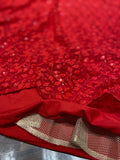 Royal red Georgette Embellished With Embroidery And Sequins Work lehenga choli -Lehenga Choli Default Title women's fashion mart