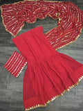 1 min ready to wear Georgette Embellished with Sequins Work lehenga saree -Georgette Saree RANI women's fashion mart
