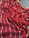 1 min ready to wear Georgette Embellished with Sequins Work lehenga saree -Georgette Saree RANI women's fashion mart