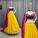 trending yellow colour haldi outfit lehenga choli -Lehenga Choli Default Title women's fashion mart