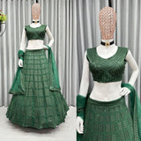 sequence and embroidery work party wear lehenga choli -Lehenga Choli Default Title women's fashion mart