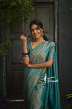 Traditional Kanjivaram Woven Silk Saree With Blouse Piece  women's fashion mart