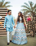 wear soft net work lehenga with dupatta -Lehenga Choli Default Title women's fashion mart