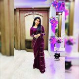 Boutique style ready to wear ruffle saree -Georgette Saree Default Title women's fashion mart
