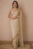 Party wear designer zari sequence soft net saree -Net Saree Gold women's fashion mart