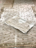 Party wear designer zari sequence soft net saree -Net Saree Gold women's fashion mart