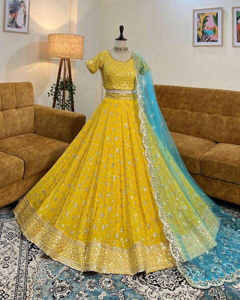 Boutique style thread sequence work lehenga choli -Lehenga Choli Default Title women's fashion mart