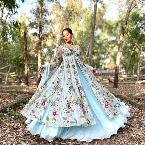 thread real mirror work suit -Designer Suit Default Title women's fashion mart