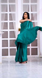 1-Min Satin Ready To Wear Saree With Blouse Piece  women's fashion mart